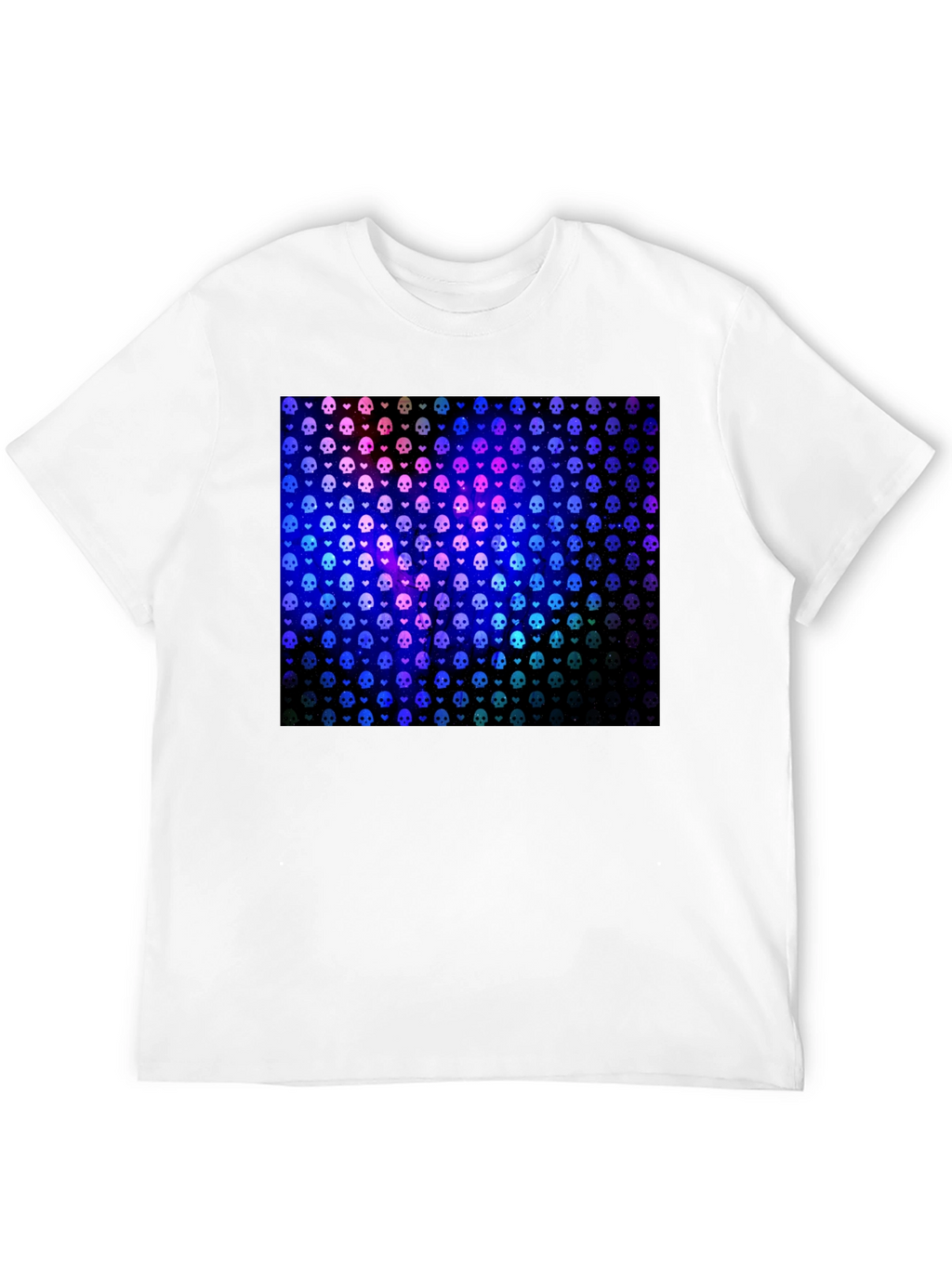 Skull & Heart Pattern T-Shirt