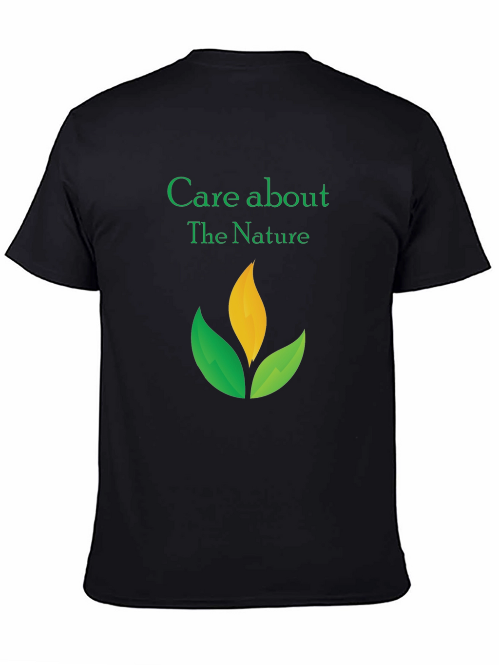 Care About The Nature Black T-Shirt