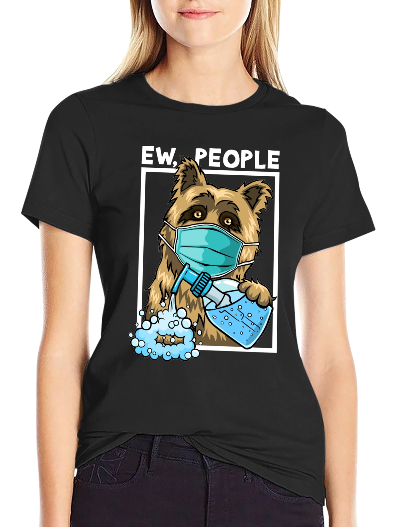 Ew People Racoon Graphic Tee
