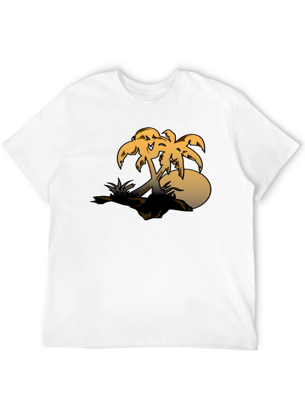 Tropical Palm Tree Graphic Tee - Sunset Island Vibes