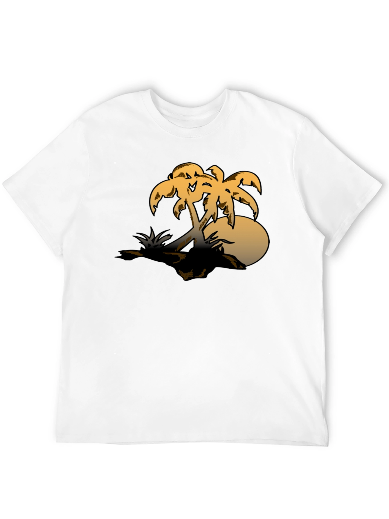 Tropical Palm Tree Graphic Tee - Sunset Island Vibes