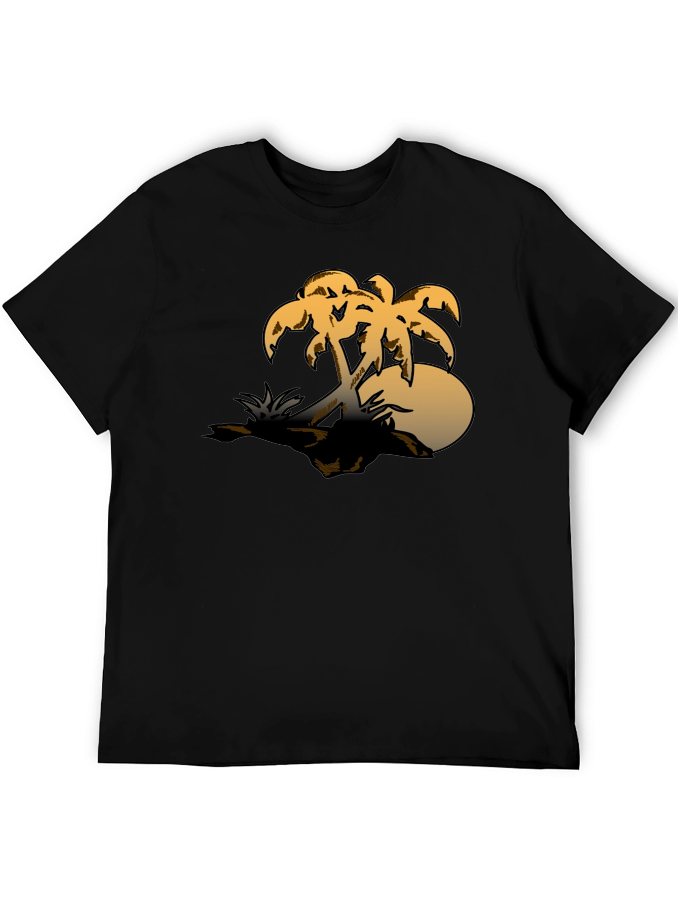 Tropical Palm Tree Graphic Tee - Sunset Island Vibes
