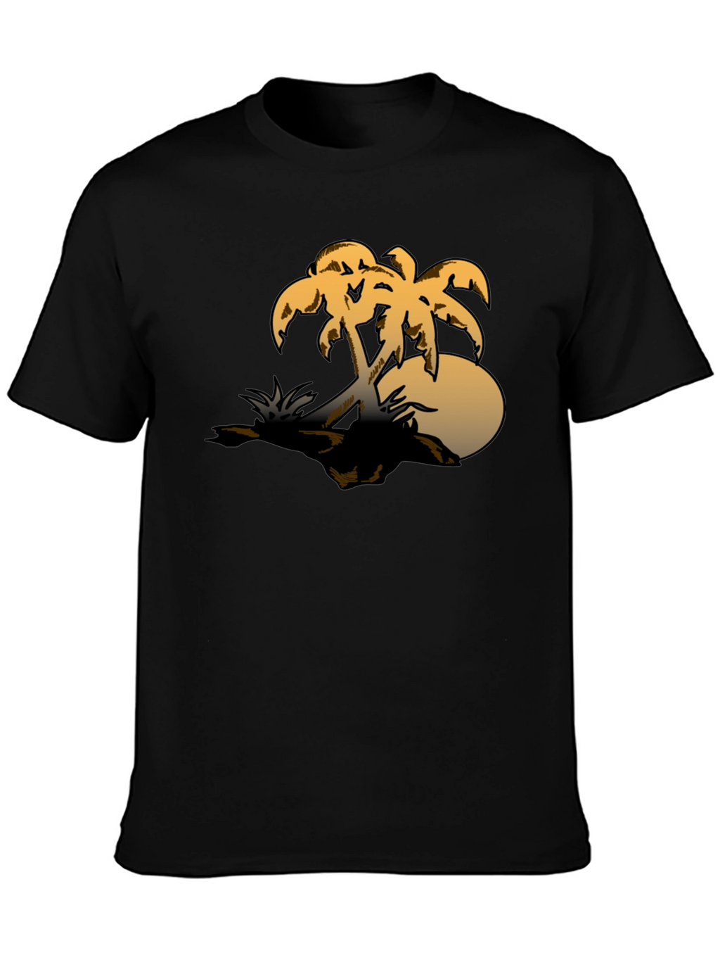 Tropical Palm Tree Graphic Tee - Sunset Island Vibes