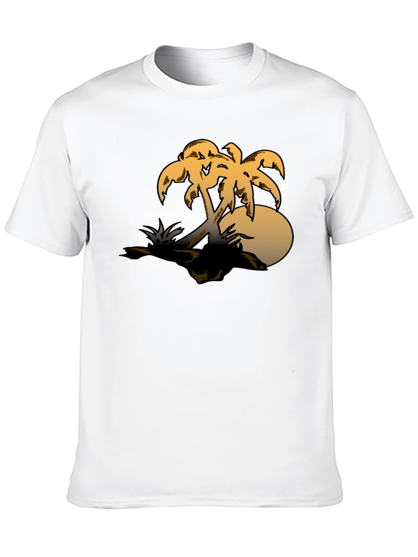 Tropical Palm Tree Graphic Tee - Sunset Island Vibes