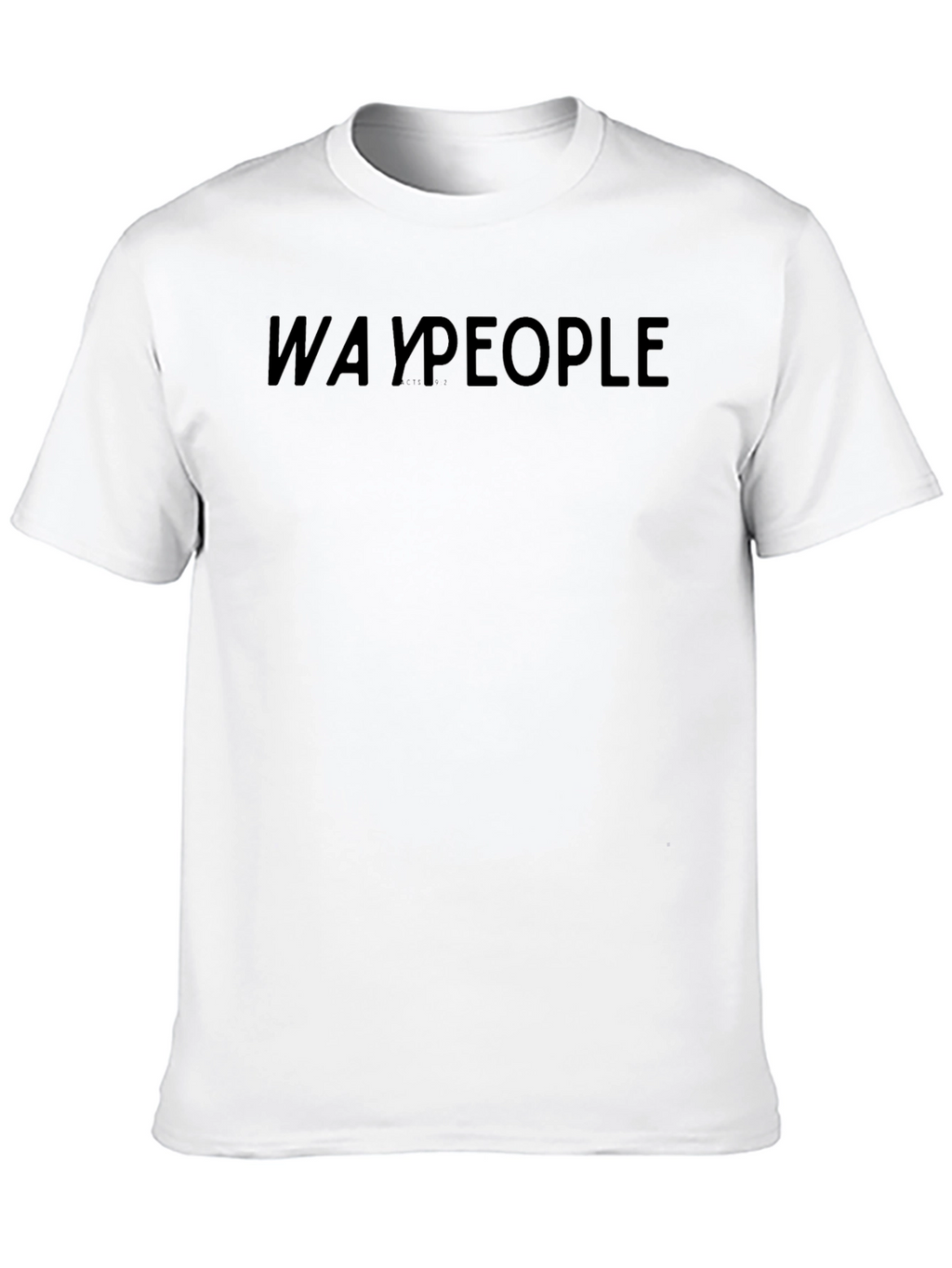 WAYPEOPLE Black T-Shirt - Casual Crew Neck Tee