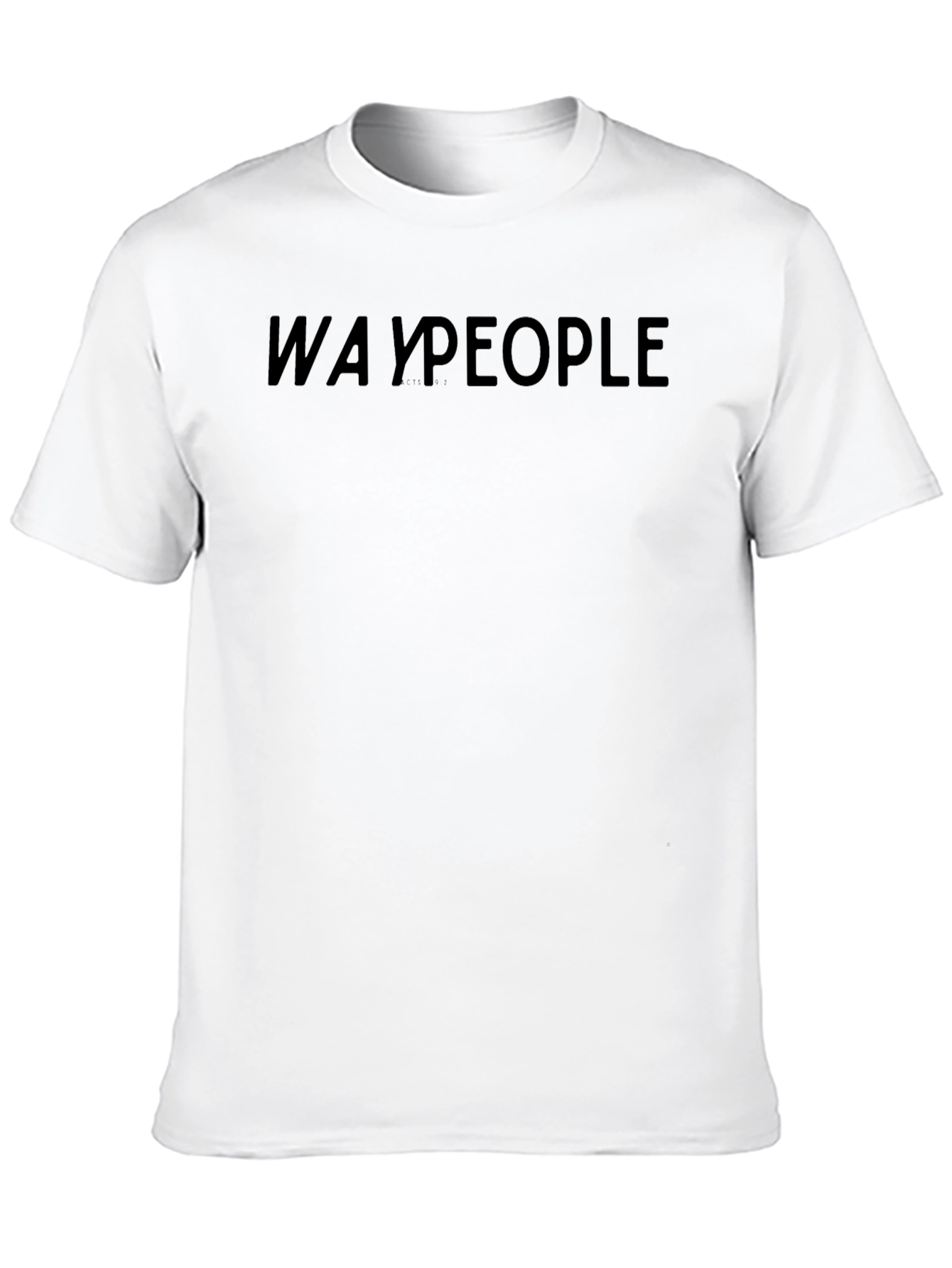WAYPEOPLE Black T-Shirt - Casual Crew Neck Tee