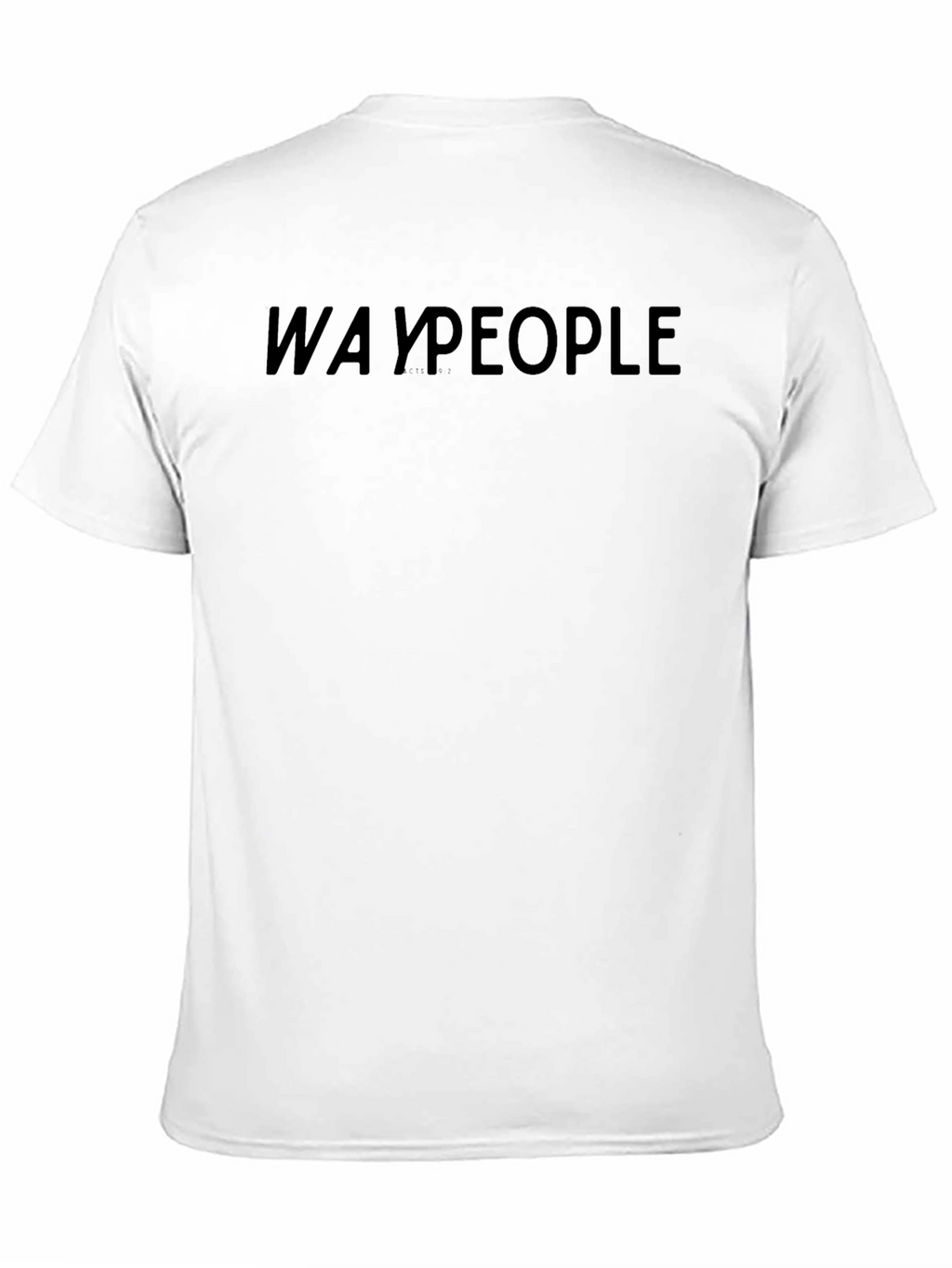 WAYPEOPLE Black T-Shirt - Casual Crew Neck Tee