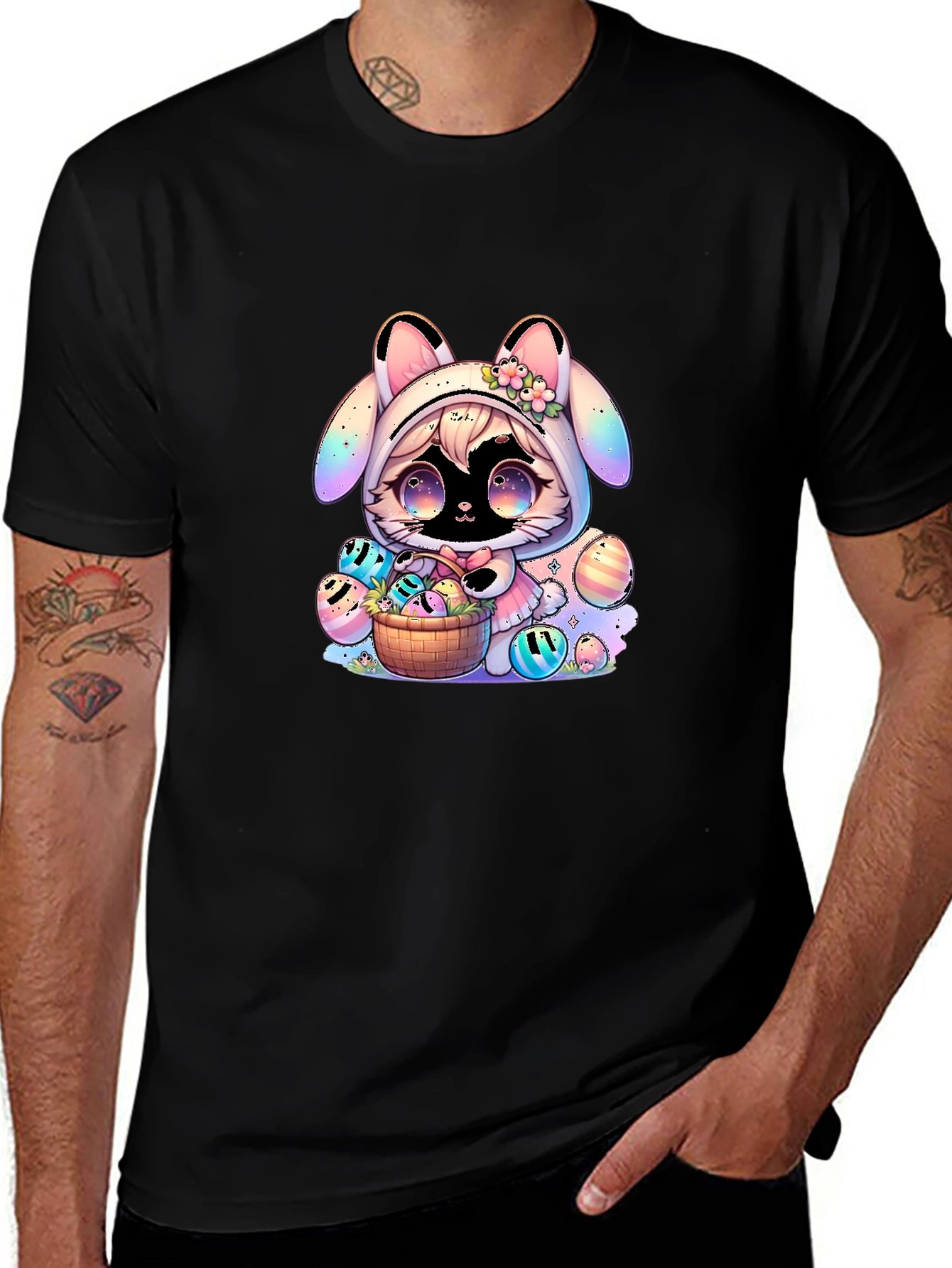 Cute Easter Bunny Anime T-Shirt