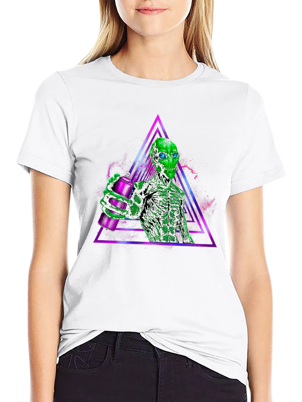 Alien Spray Paint Graphic Tee