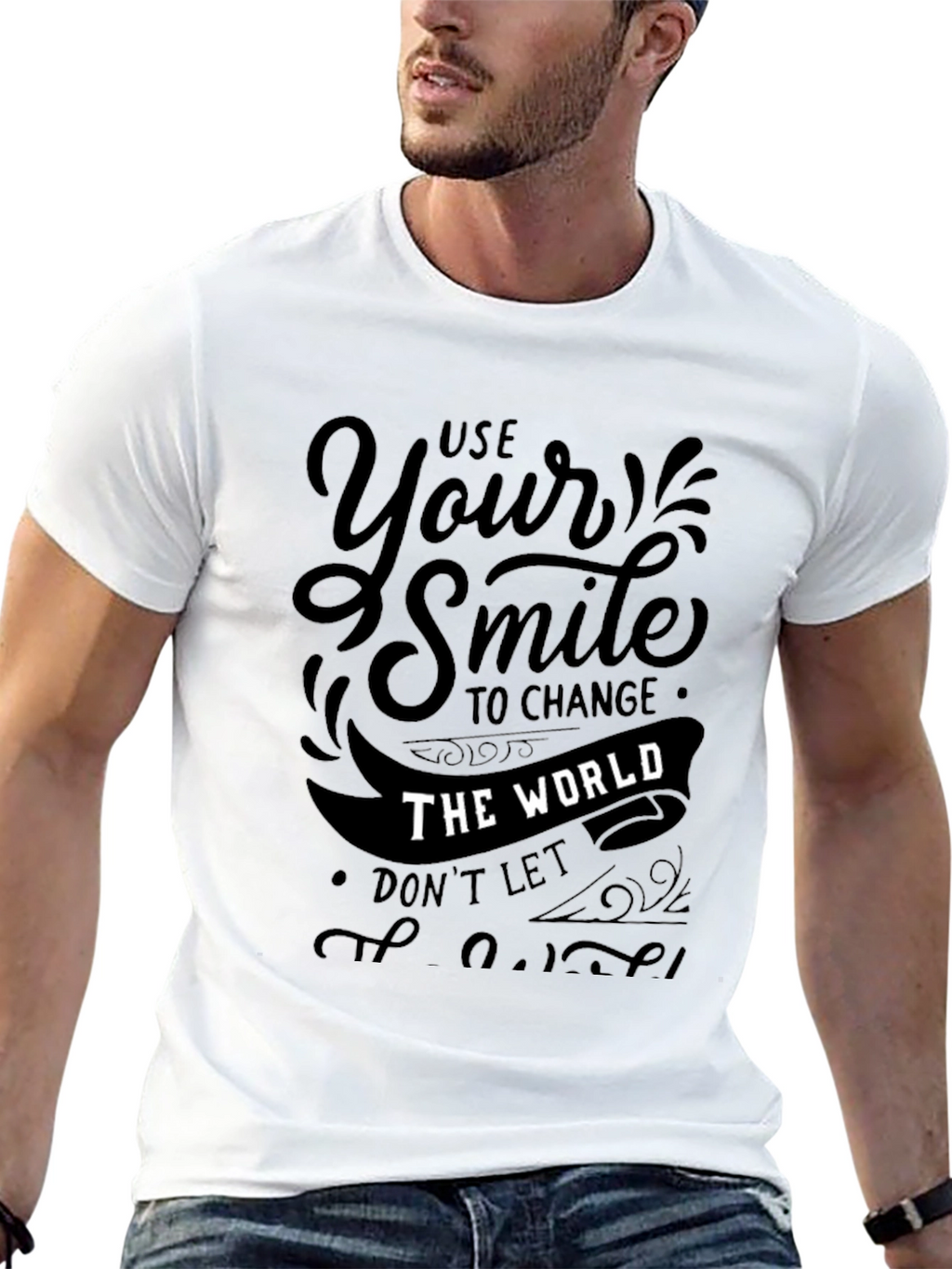 Use Your Smile Graphic T-Shirt - Inspiring Positive Message