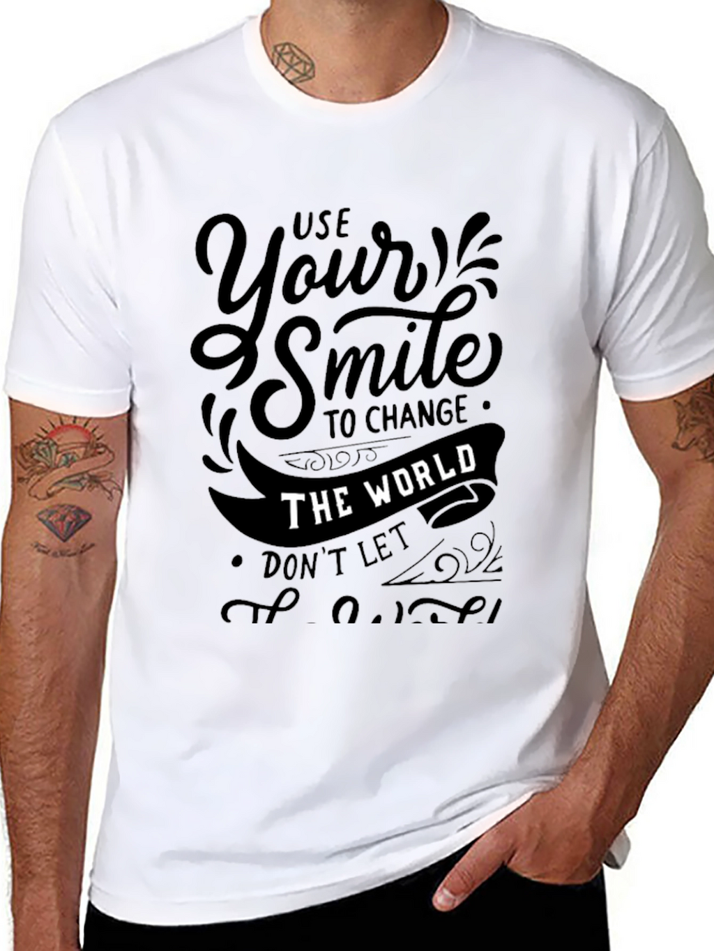Use Your Smile Graphic T-Shirt - Inspiring Positive Message
