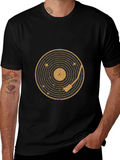 Vinyl Record Graphic Black T-Shirt