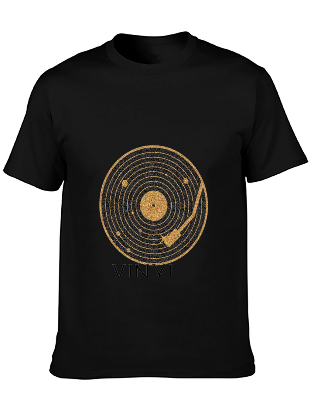 Vinyl Record Graphic Black T-Shirt