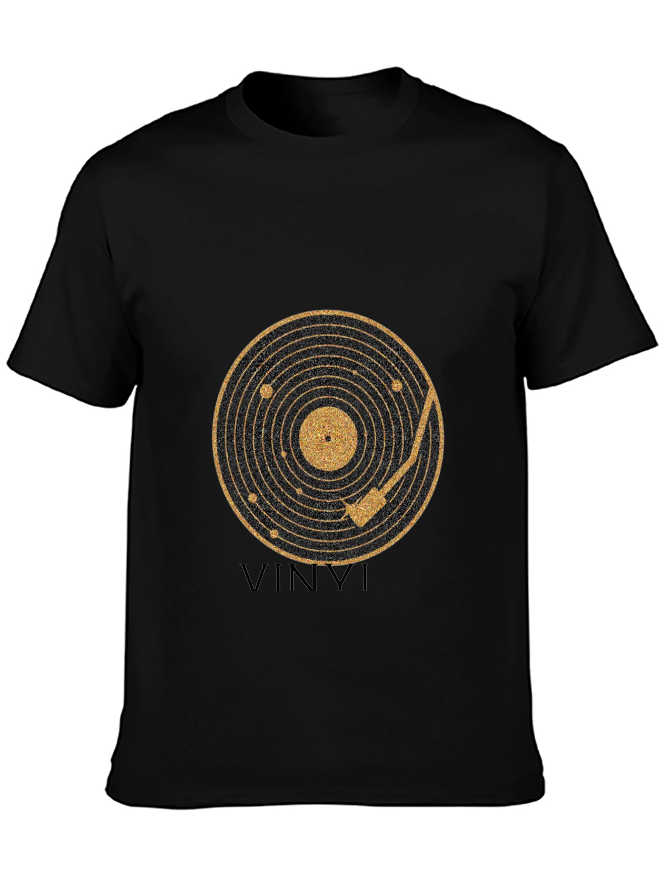 Vinyl Record Graphic Black T-Shirt