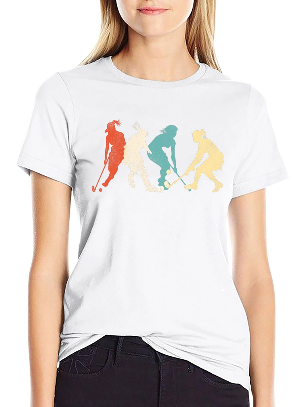 Field Hockey Player Retro T-Shirt