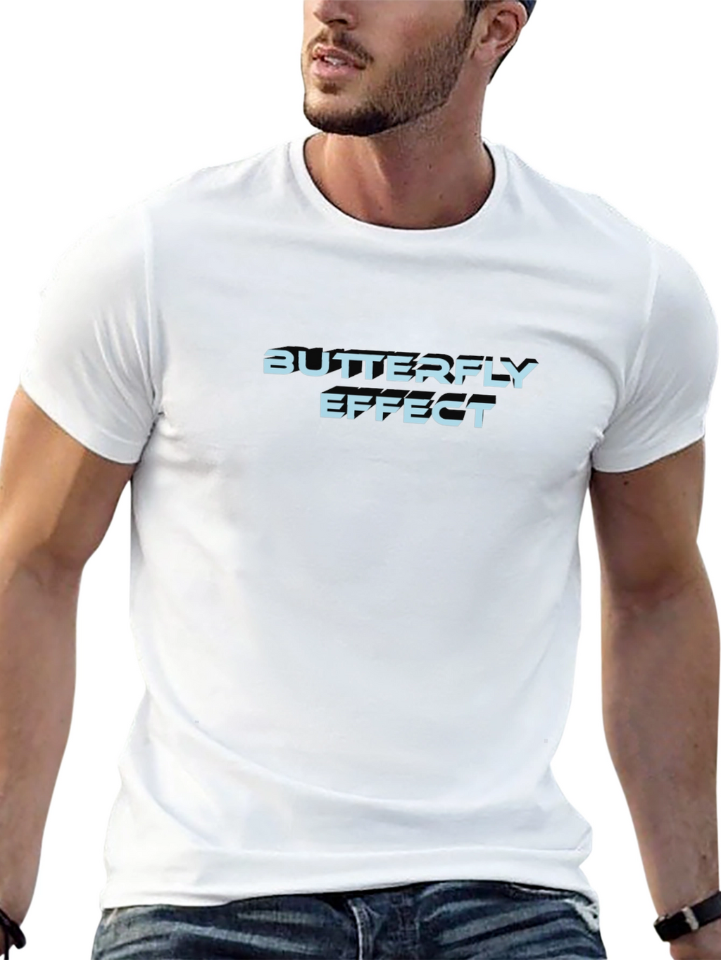 Butterfly Effect Black Graphic Tee - Soft & Stylish