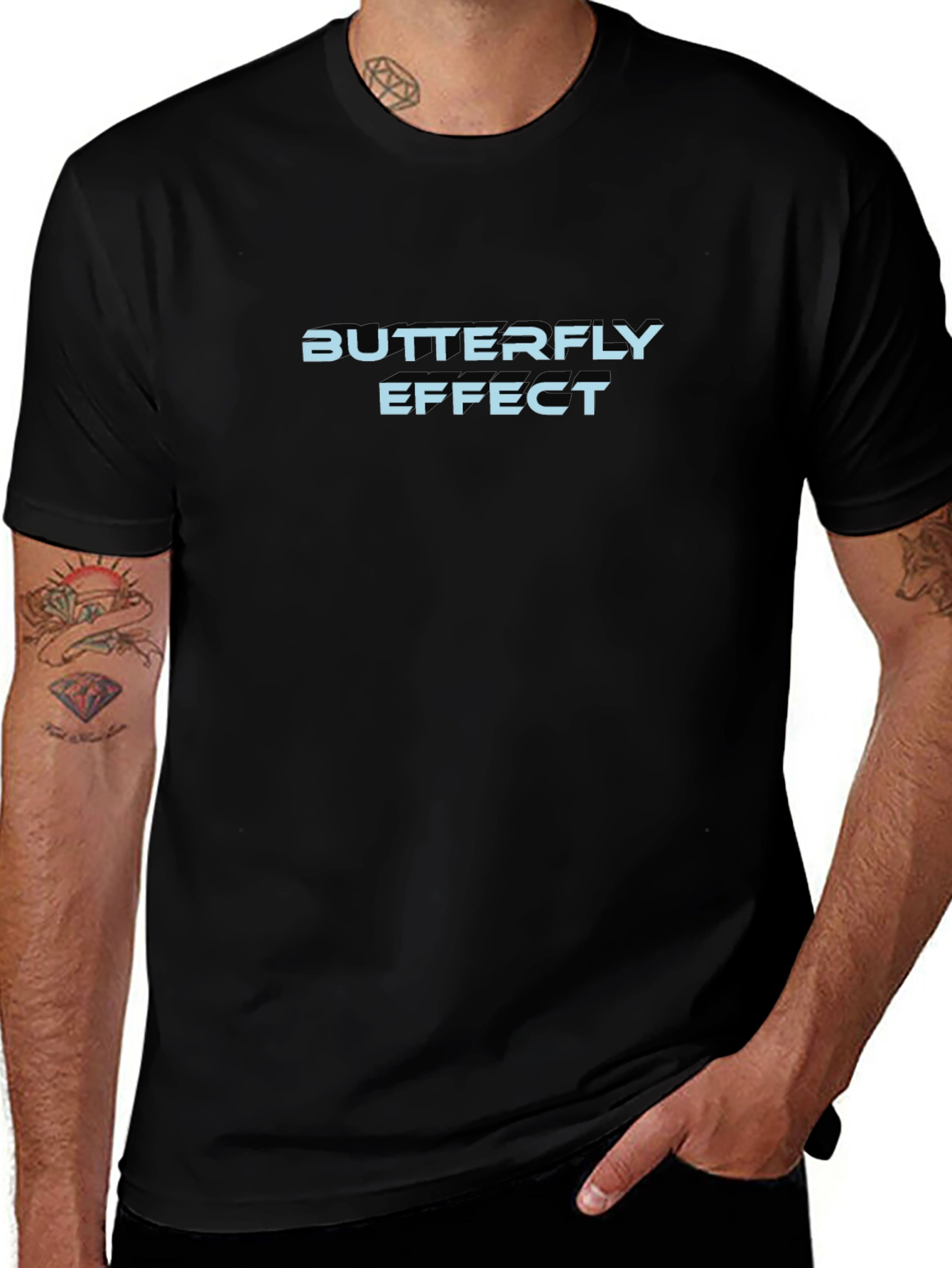 Butterfly Effect Black Graphic Tee - Soft & Stylish