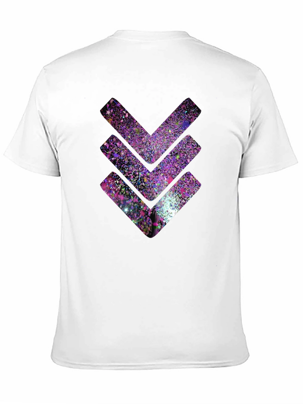 Cosmic Chevron Graphic Tee - Black Cotton T-Shirt