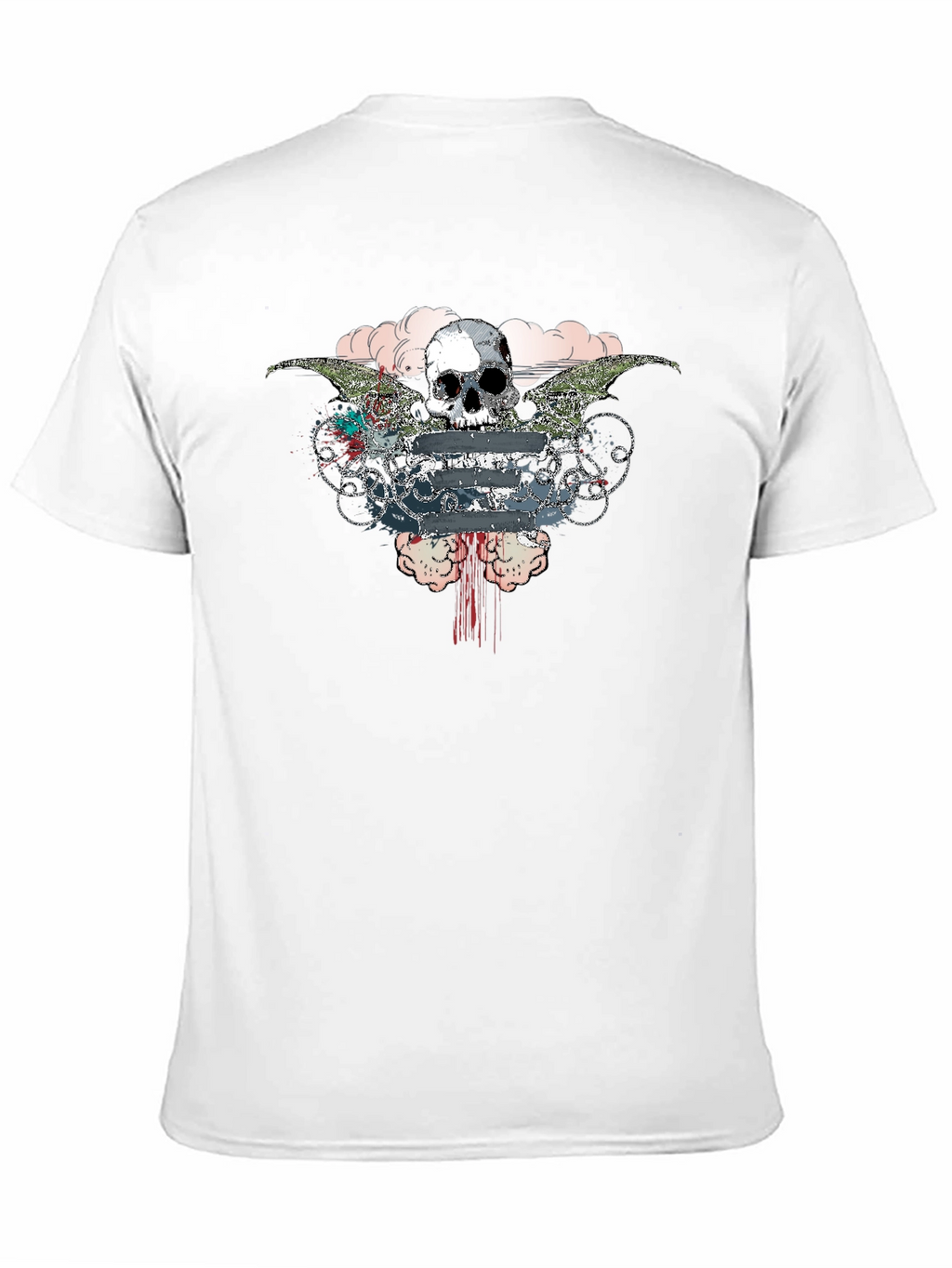 Skull & Wings Graphic Tee - Mens Black T-Shirt