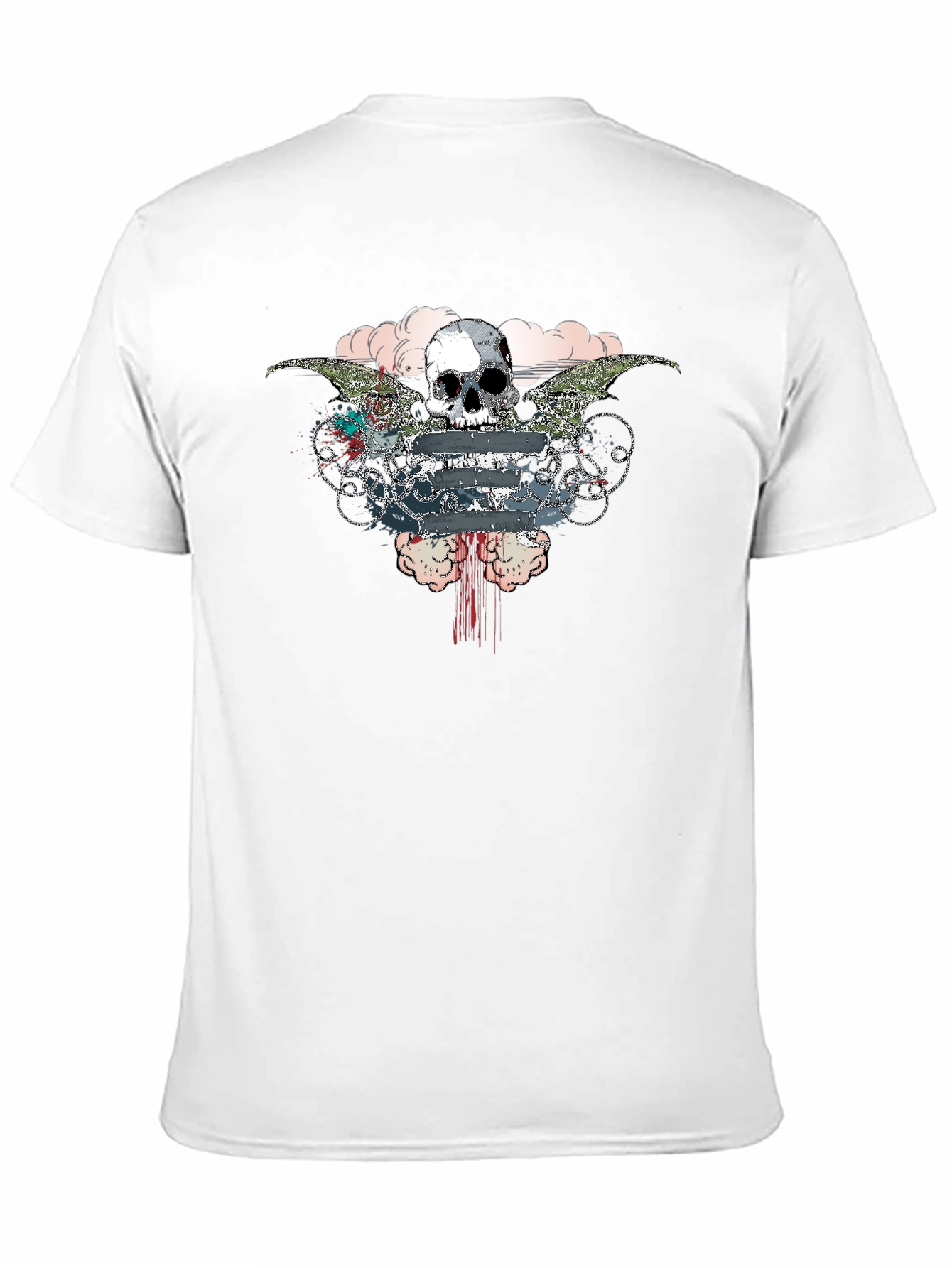 Skull & Wings Graphic Tee - Mens Black T-Shirt