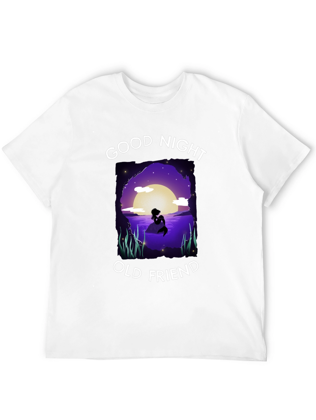 Good Night Old Friend T-Shirt - Mermaid Silhouette