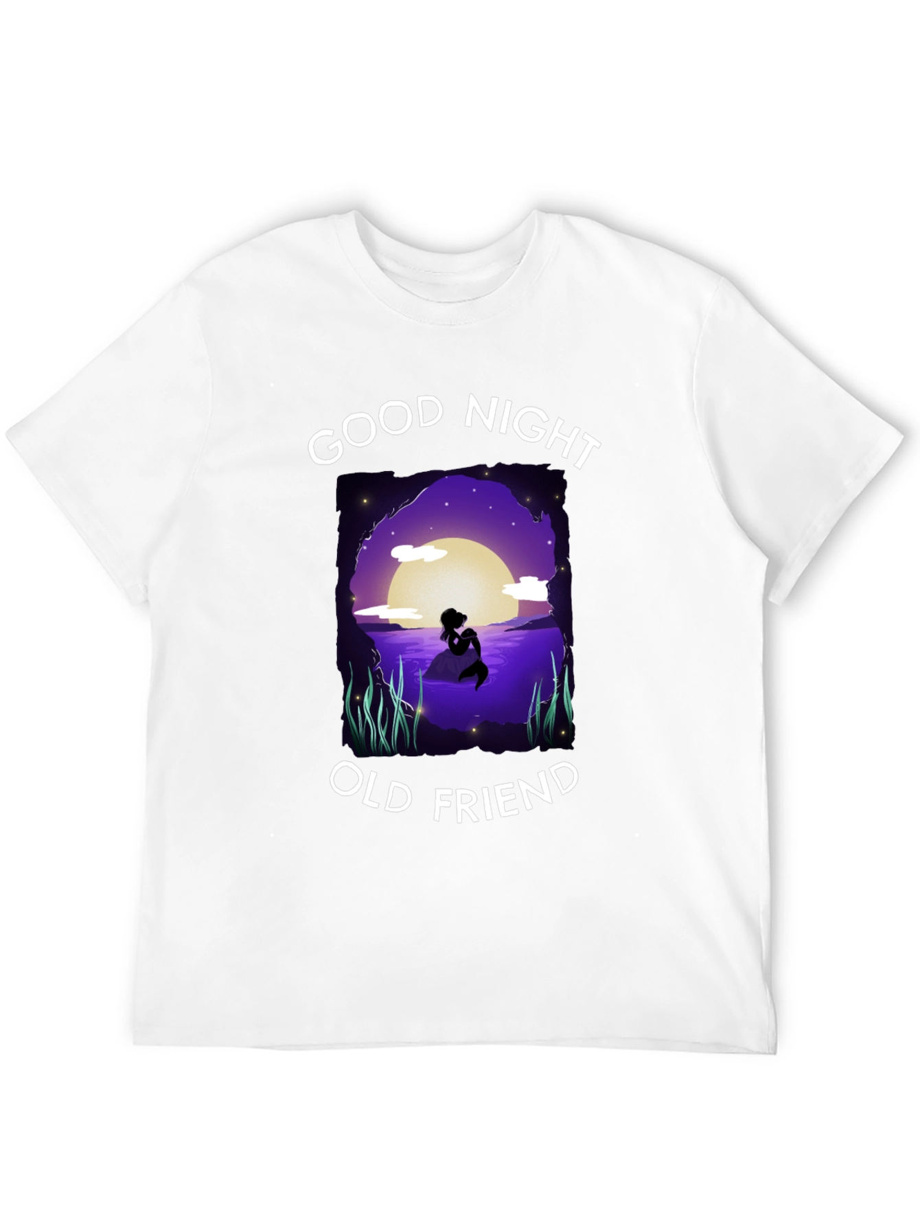Good Night Old Friend T-Shirt - Mermaid Silhouette