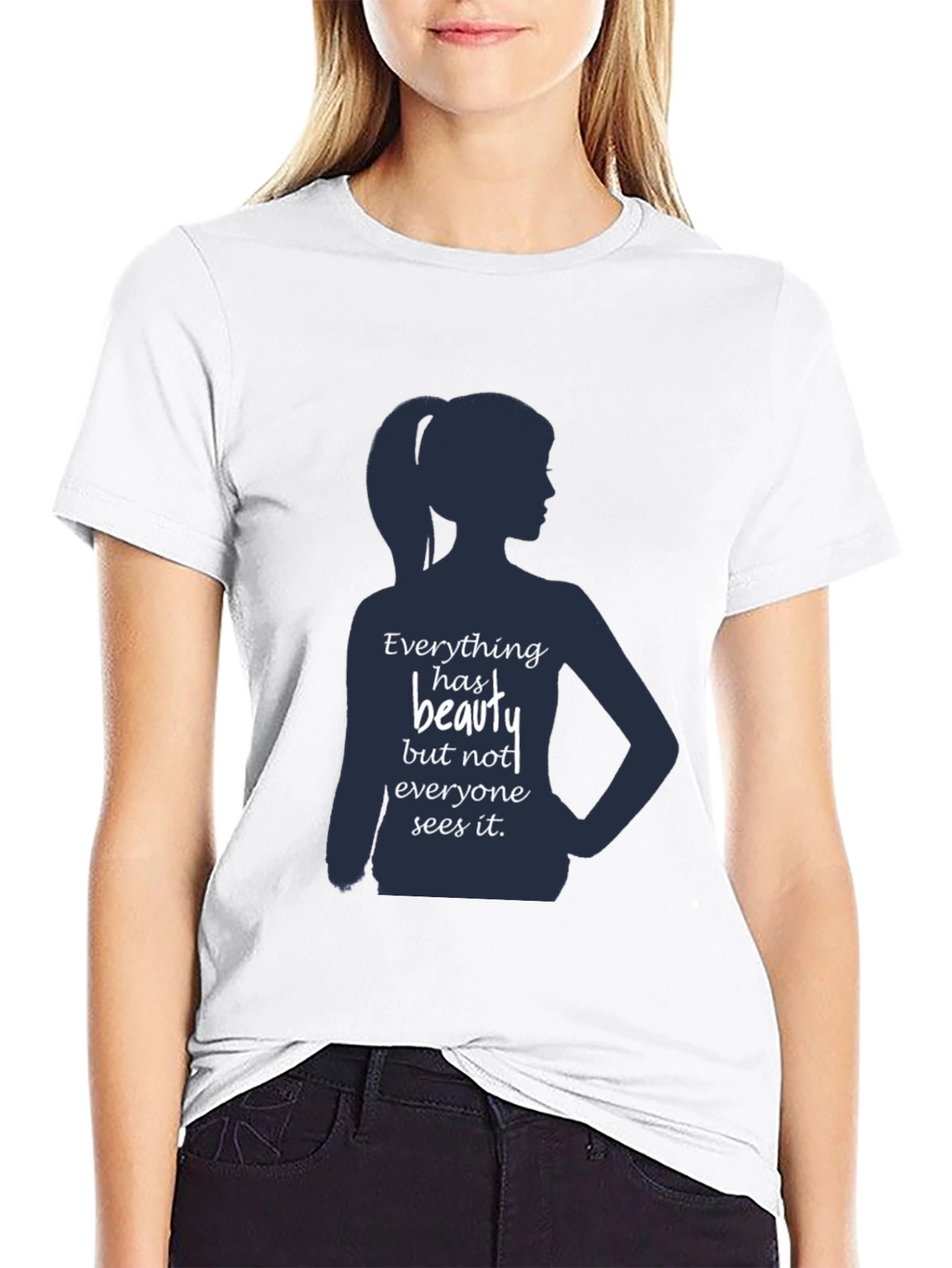Beauty Silhouette Graphic T-Shirt - Inspirational Design
