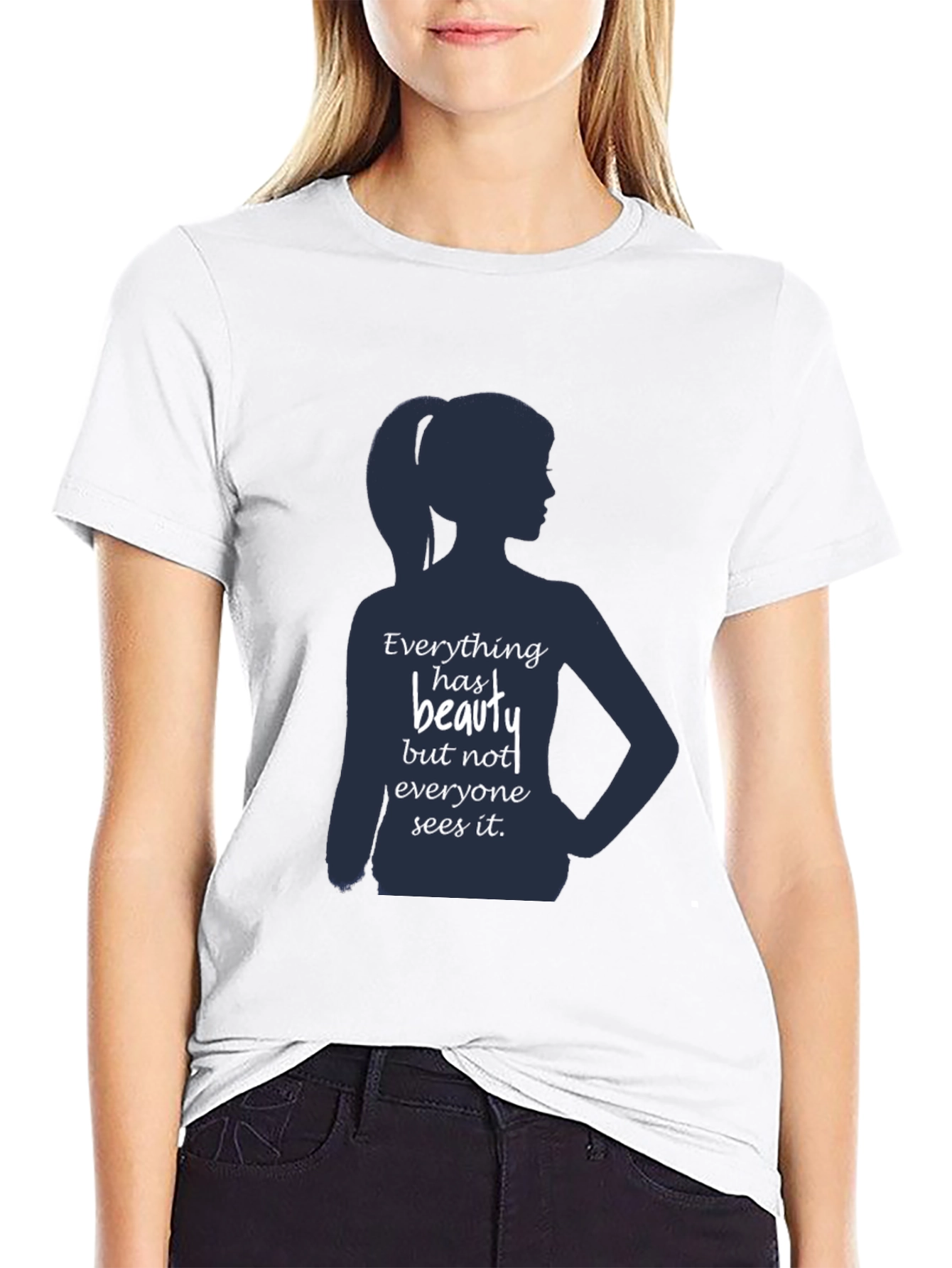 Beauty Silhouette Graphic T-Shirt - Inspirational Design