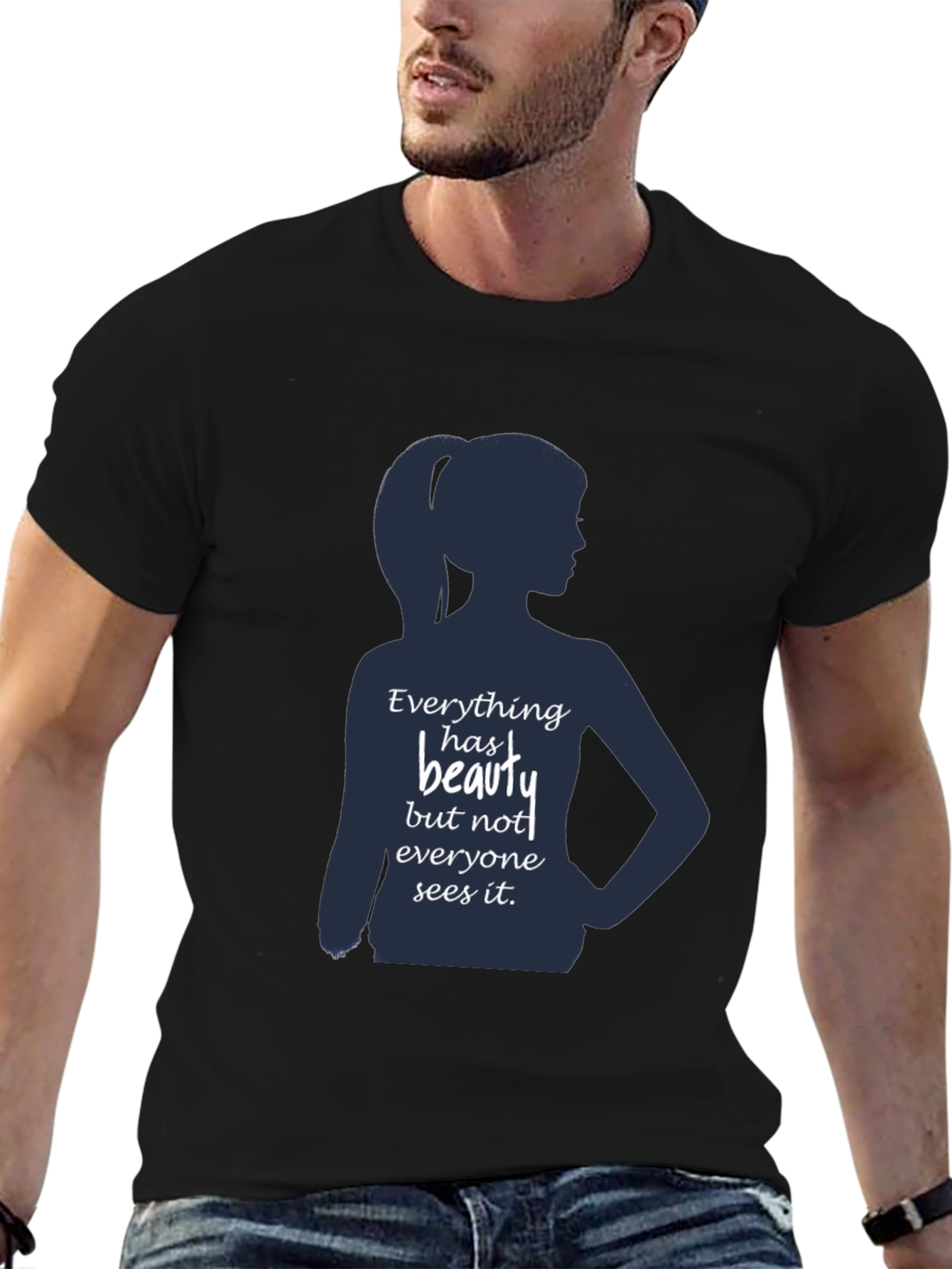Beauty Silhouette Graphic T-Shirt - Inspirational Design