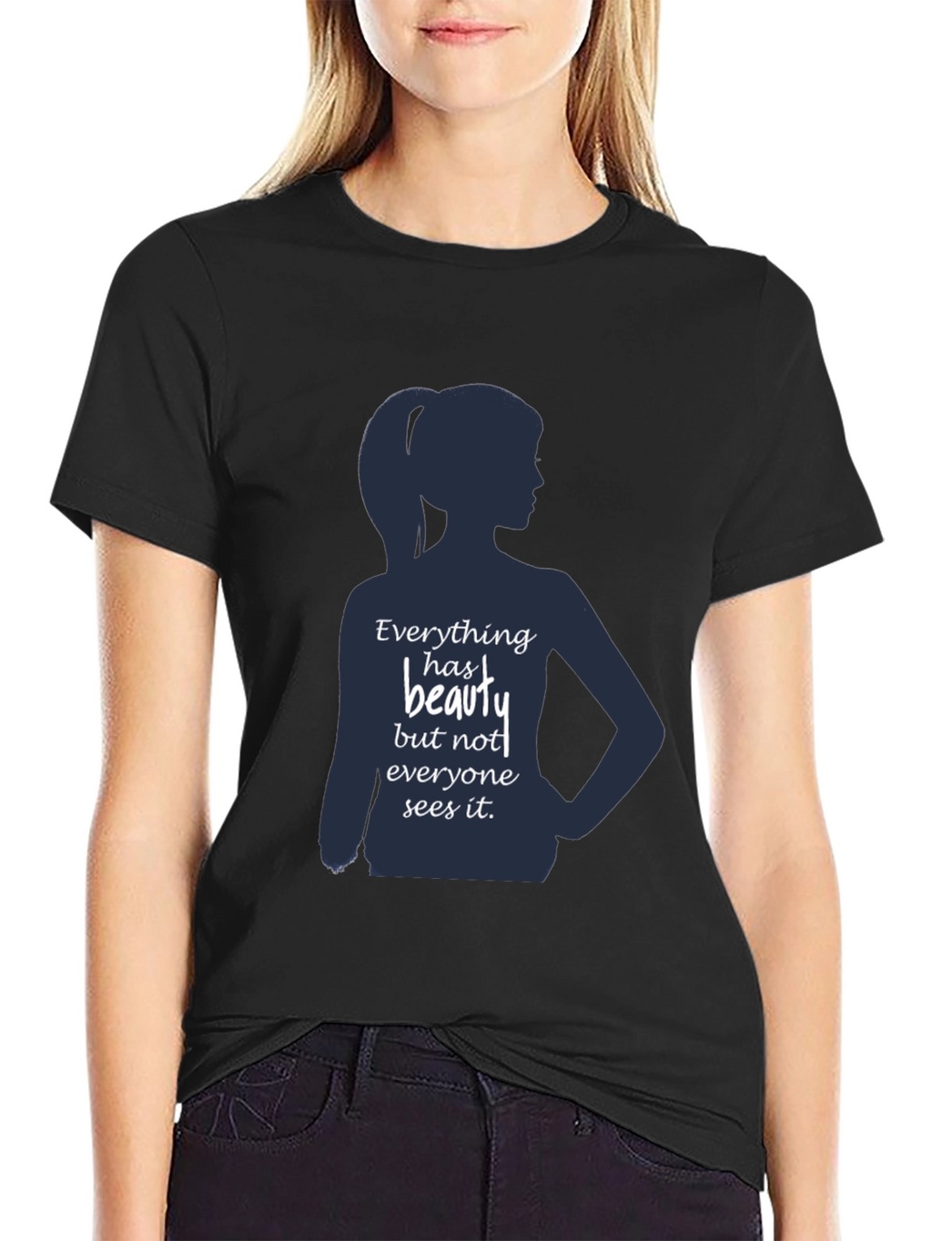 Beauty Silhouette Graphic T-Shirt - Inspirational Design