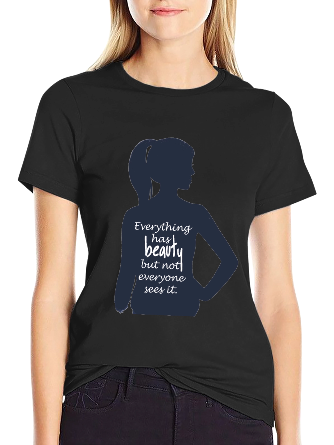 Beauty Silhouette Graphic T-Shirt - Inspirational Design