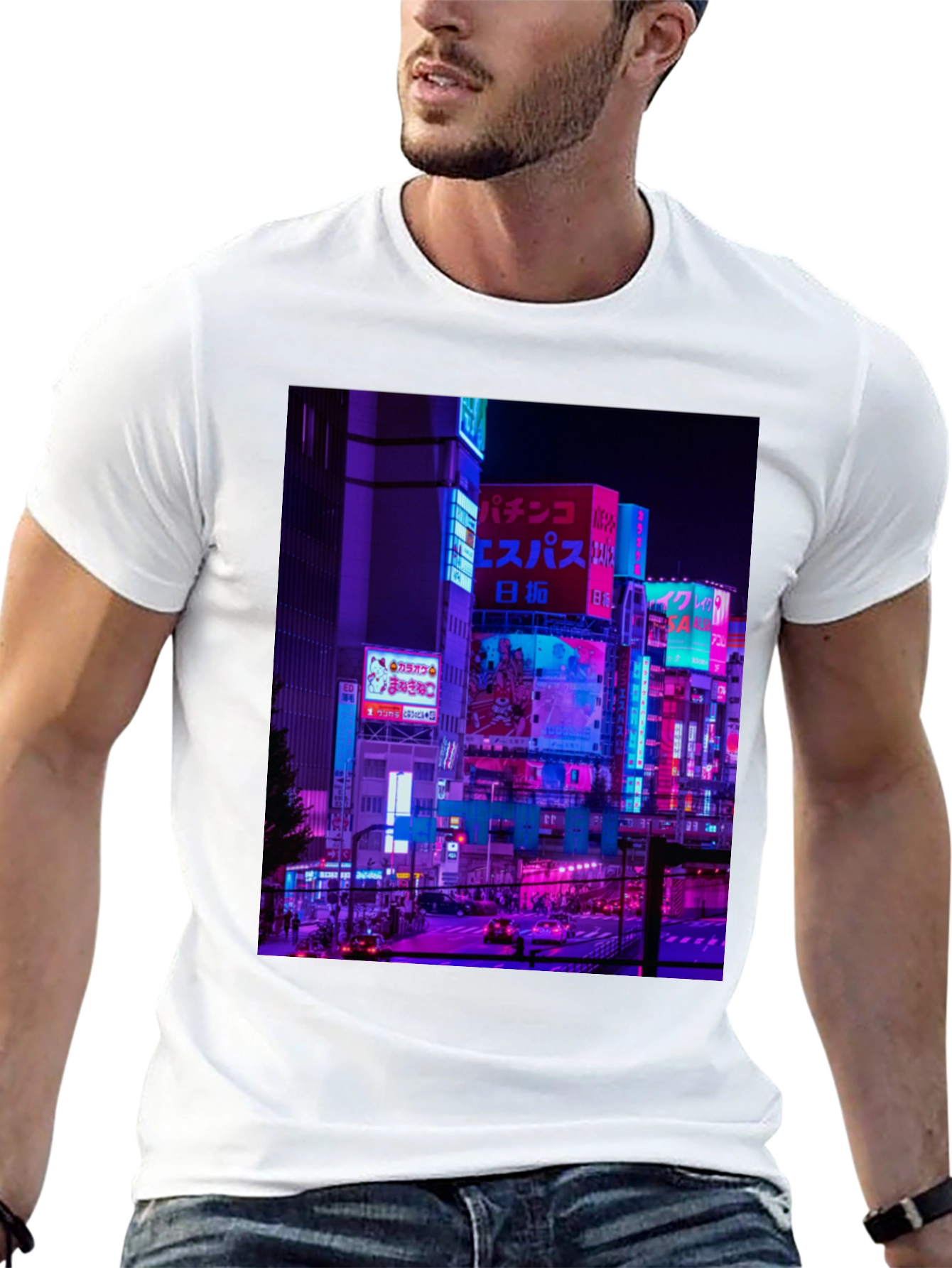 Cyberpunk Tokyo Cityscape Graphic Tee