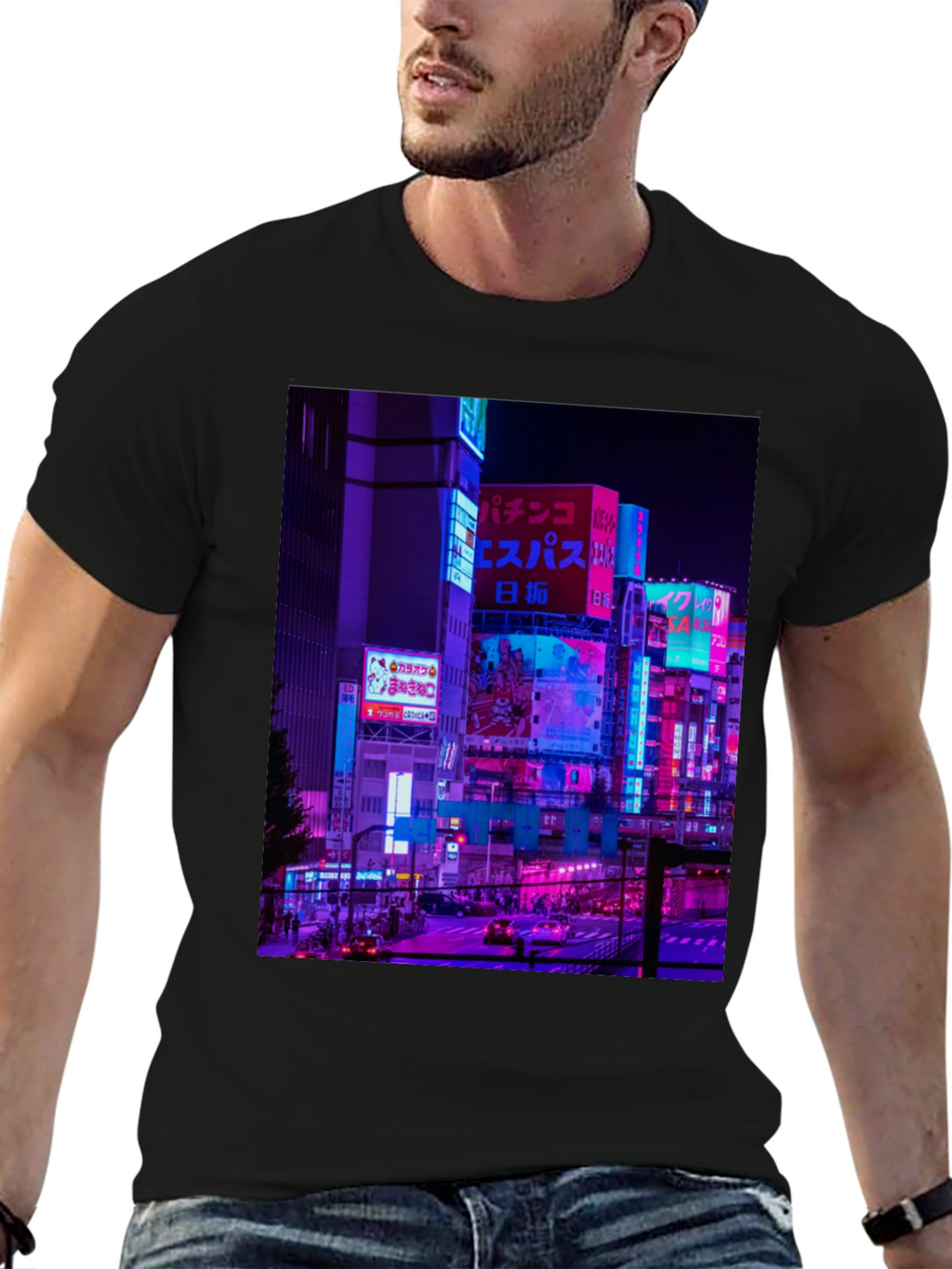 Cyberpunk Tokyo Cityscape Graphic Tee
