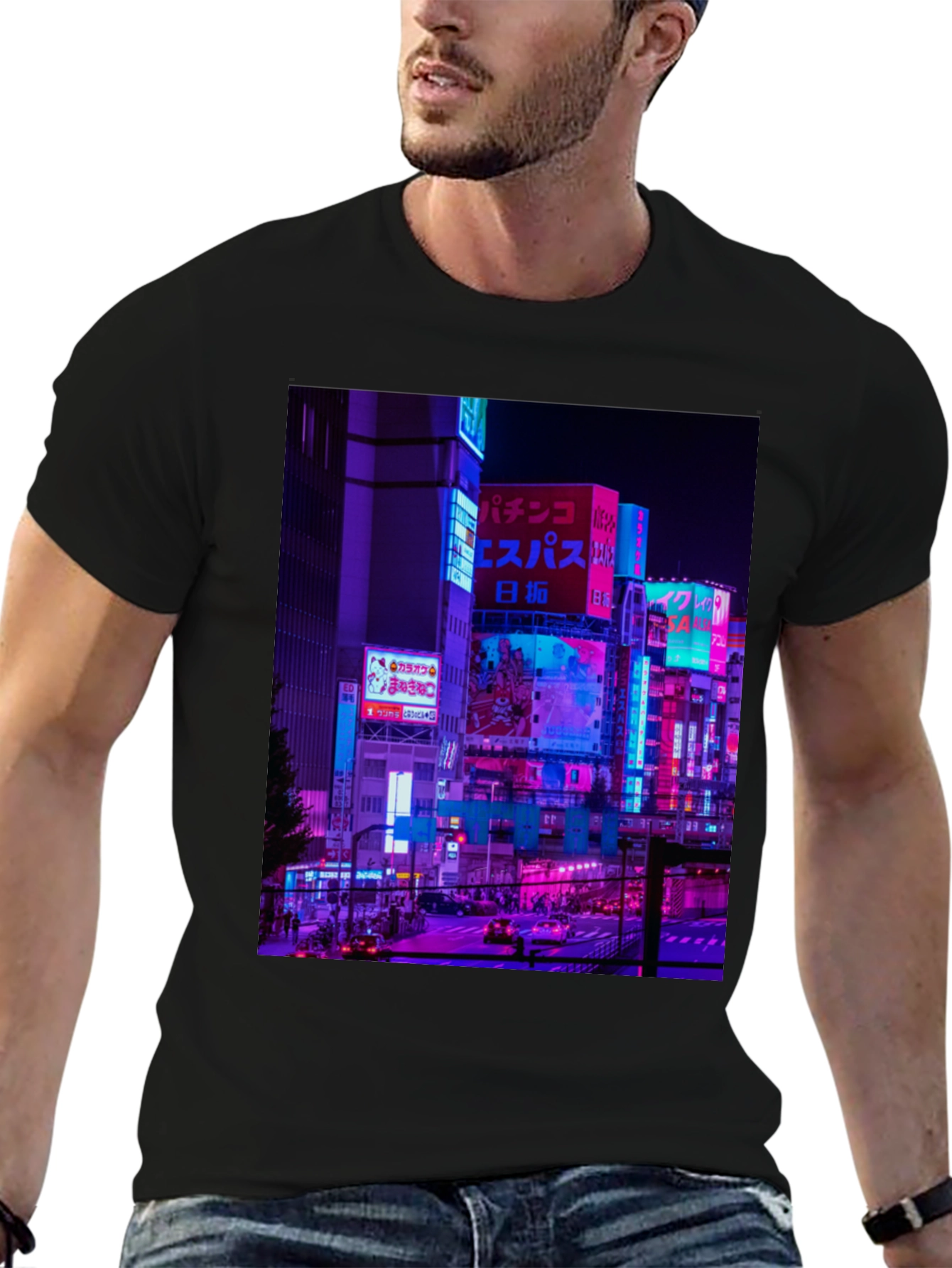Cyberpunk Tokyo Cityscape Graphic Tee