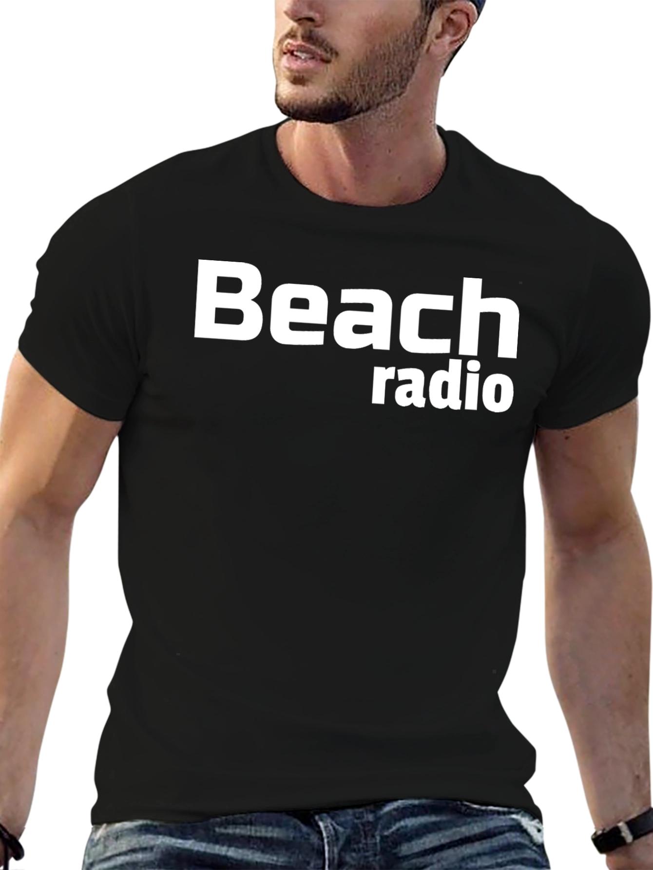 Beach Radio Graphic Tee - Casual Style