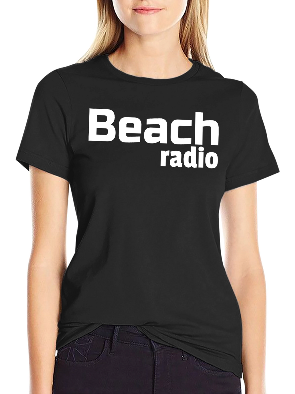 Beach Radio Graphic Tee - Casual Style
