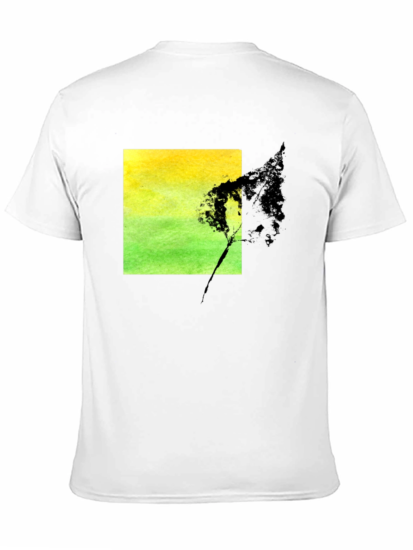 Nature Square Graphic Black T-Shirt