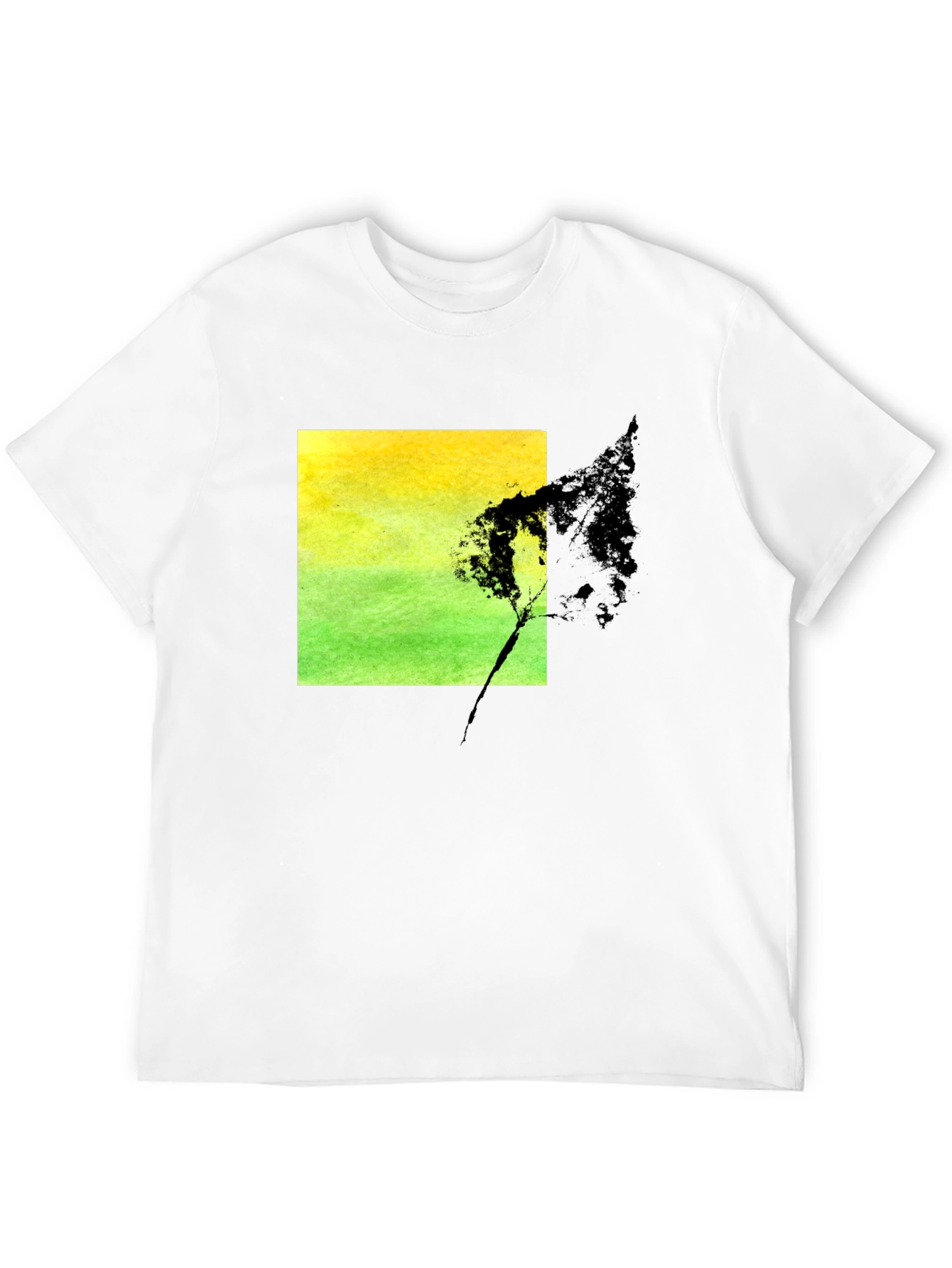 Nature Square Graphic Black T-Shirt