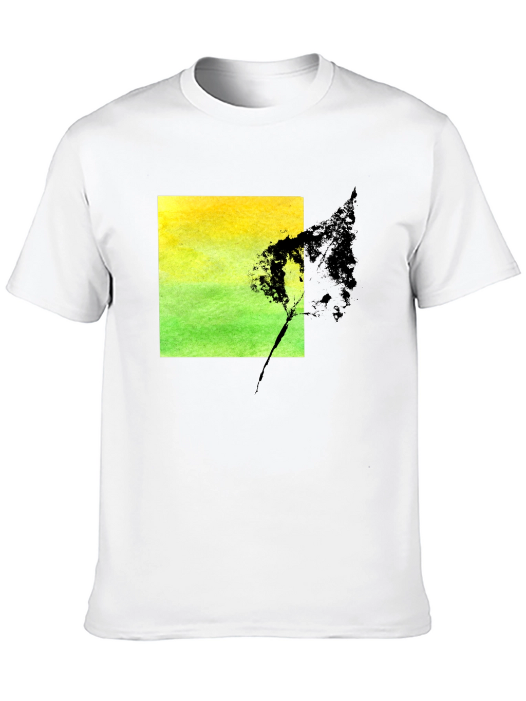 Nature Square Graphic Black T-Shirt