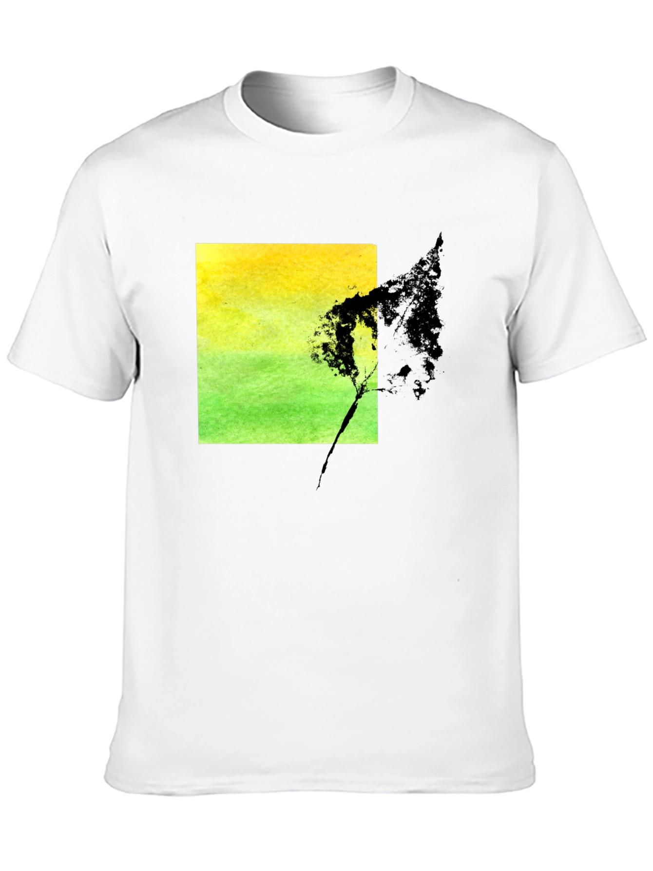 Nature Square Graphic Black T-Shirt