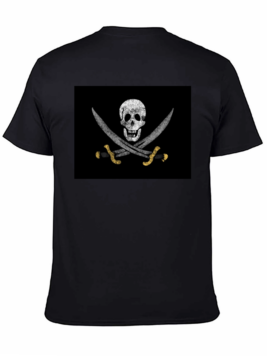 Pirate Skull & Swords Graphic T-Shirt - Black