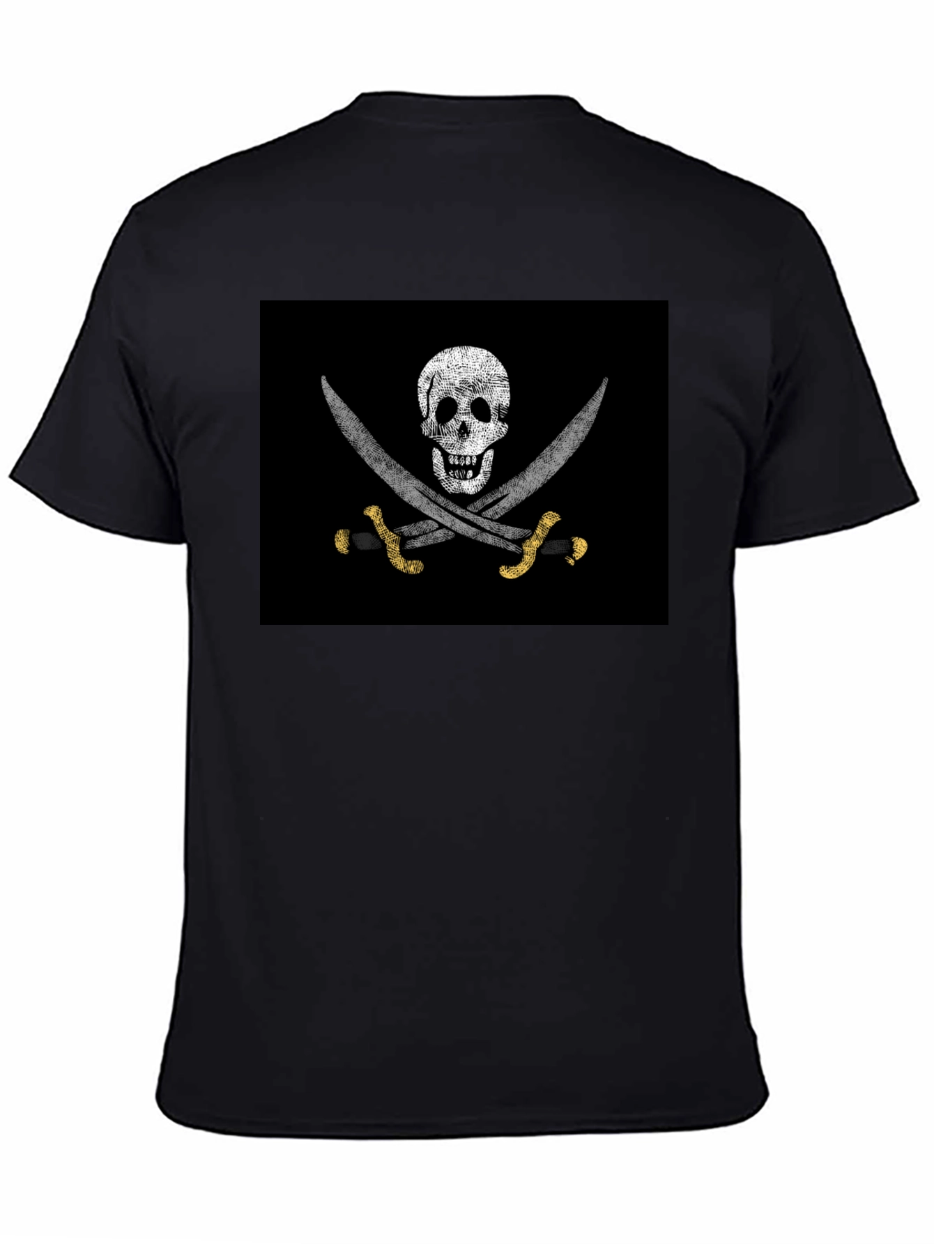 Pirate Skull & Swords Graphic T-Shirt - Black