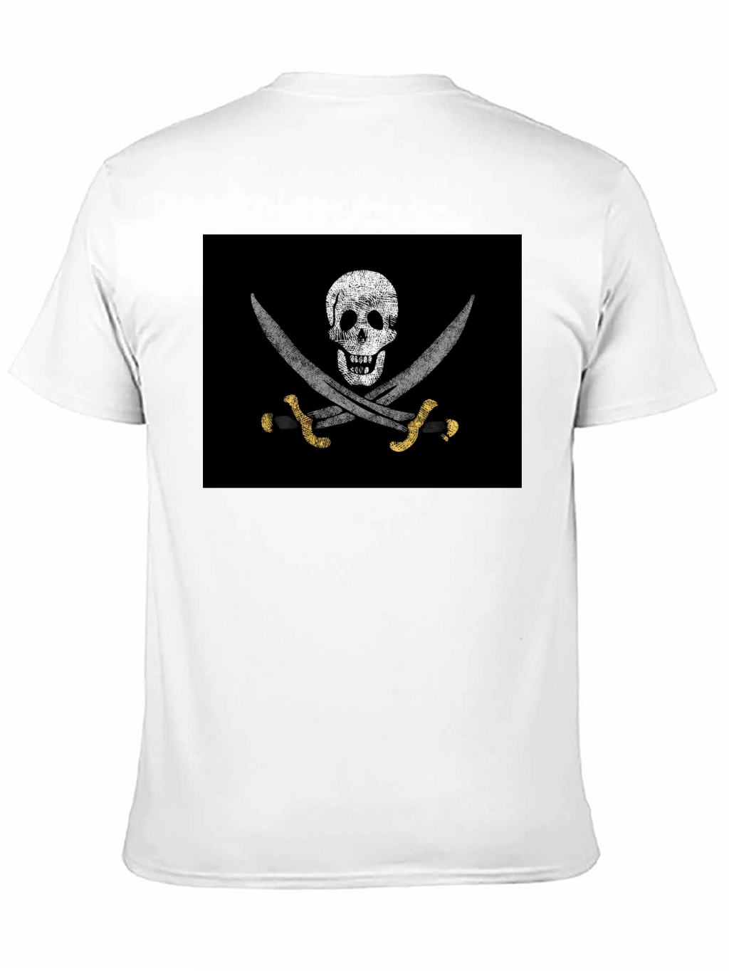 Pirate Skull & Swords Graphic T-Shirt - Black