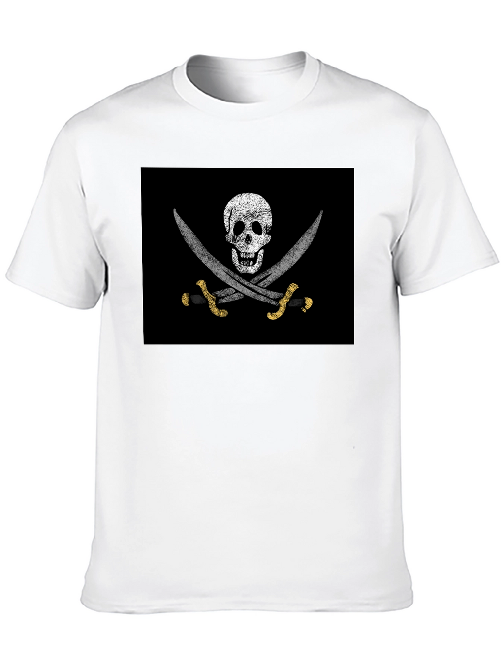 Pirate Skull & Swords Graphic T-Shirt - Black