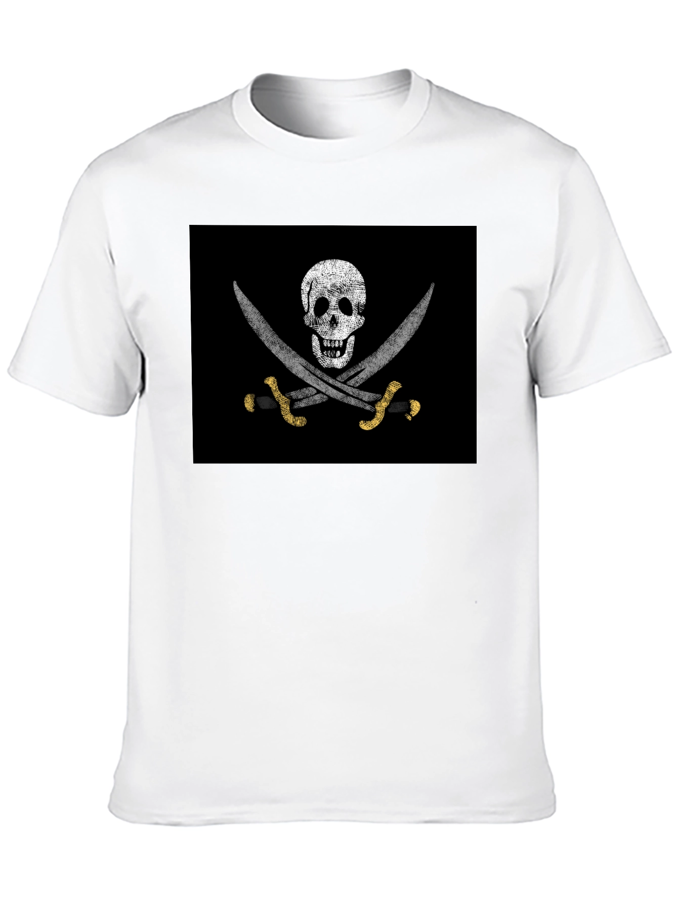 Pirate Skull & Swords Graphic T-Shirt - Black