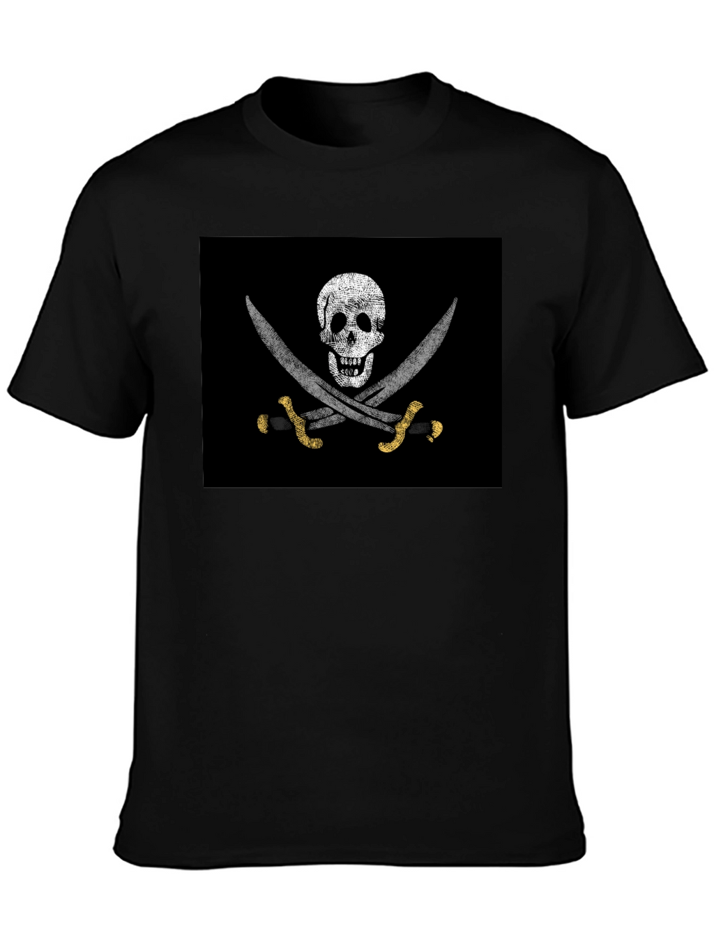 Pirate Skull & Swords Graphic T-Shirt - Black
