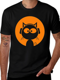 Cool Cat DJ Black T-Shirt