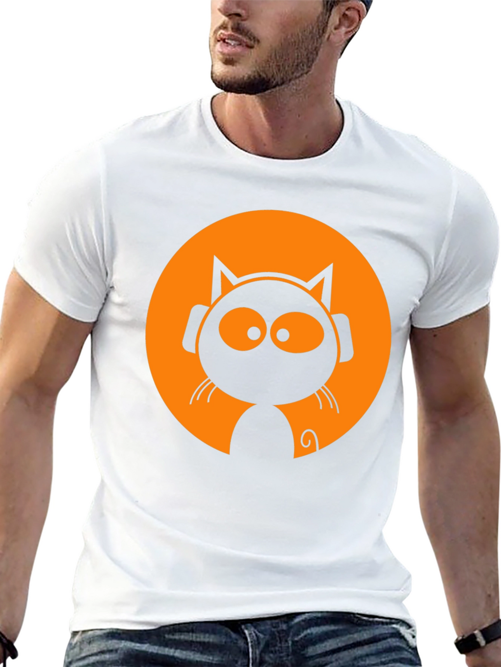 Cool Cat DJ Black T-Shirt