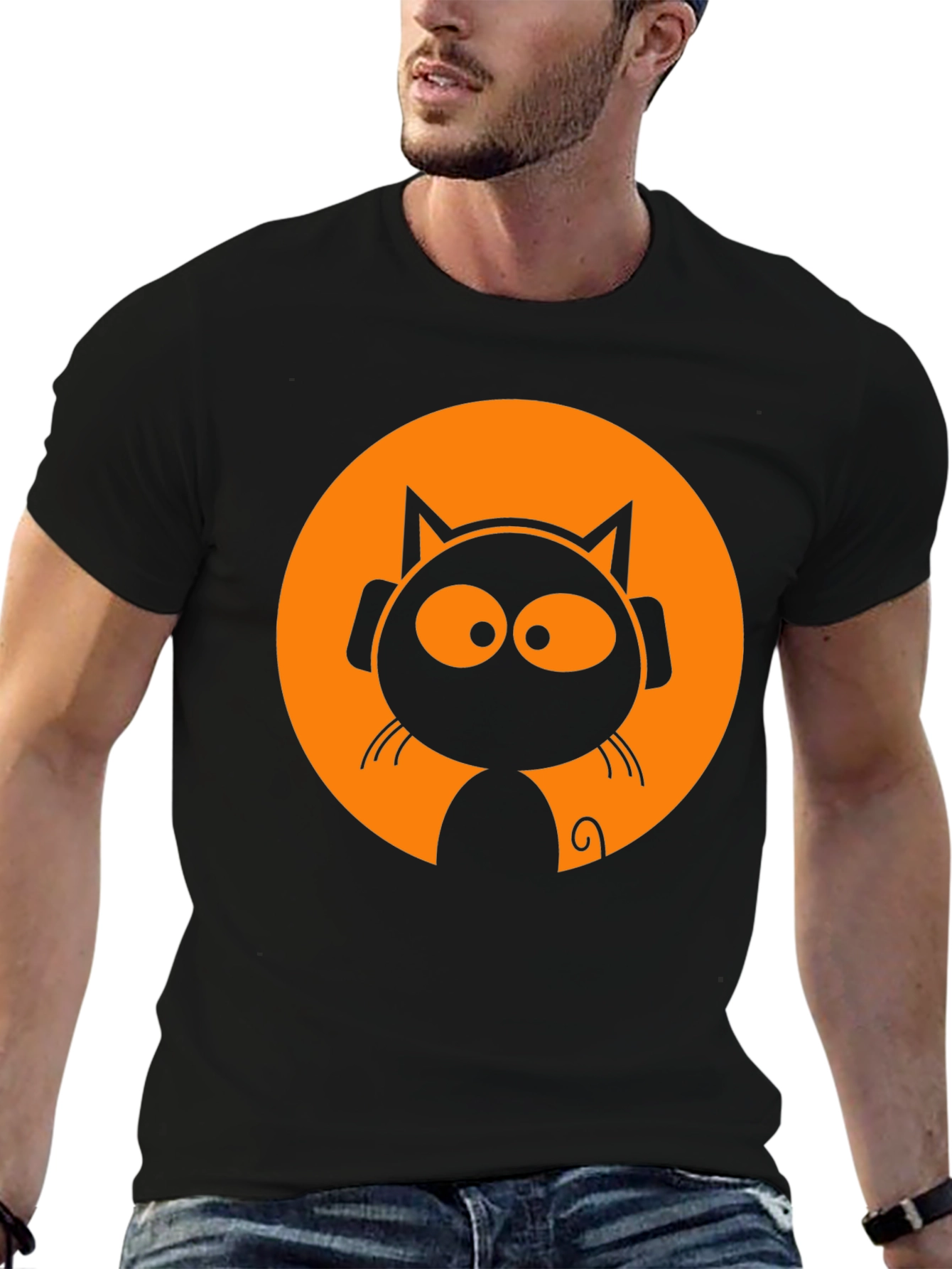 Cool Cat DJ Black T-Shirt
