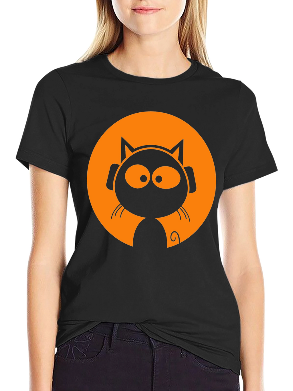 Cool Cat DJ Black T-Shirt